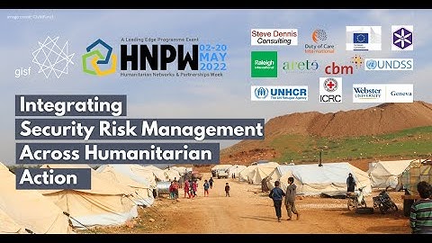 HNPW | A Person-Centred Approach to Security Risk Management: Benefits and challenges