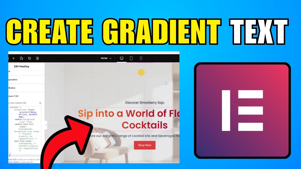 How To Create Gradient Text In Elementor Pro (2026) (Best Method) - YouTube