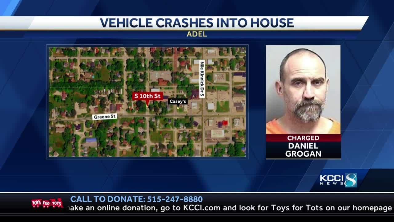 Adel man arrested after crash that damaged house - YouTube