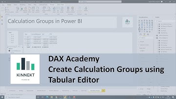 Create Calculation Groups using Tabular Editor in Power BI