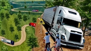 Transporting Food Items Through Dangerous Mountain Roads | Euro Truck Simulator 2 Gameplay