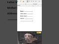 How to create form underline in Ms word #msword #shorts