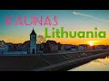 Kaunas Lithuania 4k|Каунас Литва,міст Вітаутаса,прогулянка містом