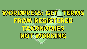 Wordpress: get_terms from registered taxonomies not working