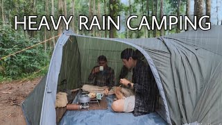 Not Solo in Heavy Rain || Two Days Camping in Heavy Rain