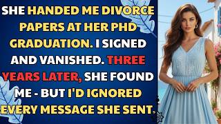 She Handed Me Divorce Papers At Her PhD Graduation. I Signed And Vanished | Betrayal Reddit Story
