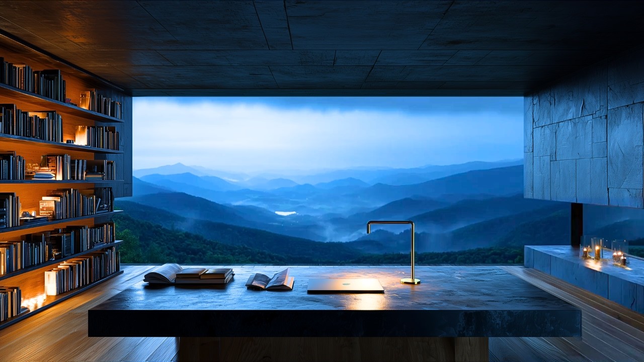 【作業用BGM】3時間 霧深き絶景の書斎｜呼吸する静寂に深く潜る、極上のフェルトピアノ432Hz | 3 Hours High Altitude Sanctuary