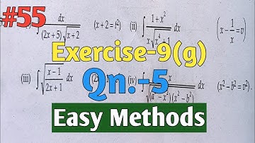 Chapter-9 Integration | Exercise-9(g) Solution Qn.5 | CHSE Class 12 Math