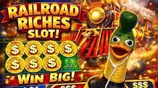 Huge Win Railroad Riches Slots - Multiple Bonus Mash-up #slots #casino #gambling  screenshot 4