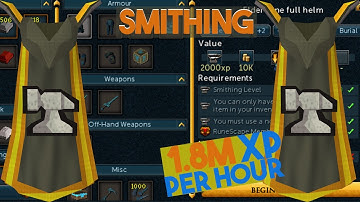 Runescape 3 Smithing 99 - 1.8m XP Per Hour (150k Mage XP Too)