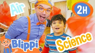 Blippi's Ultimate Science Challenge with an Air Cannon!  2 Hours of Science Videos for Kids