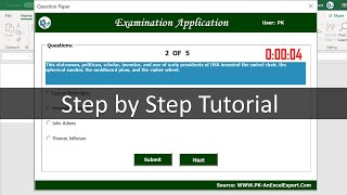 Exam Application Form with Timer | Step by Step Tutorial screenshot 2