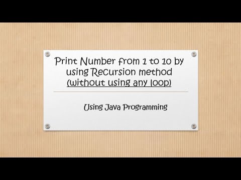 #code_skilling Print Number from 1 to 10 by recursion method in Java Programming Language.