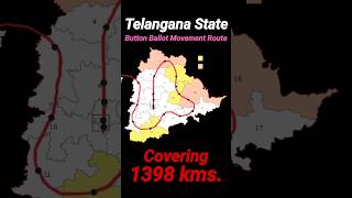 Telangana State Route - Total Distance - 50,000 Kms India Tour - Button Ballot Movement.