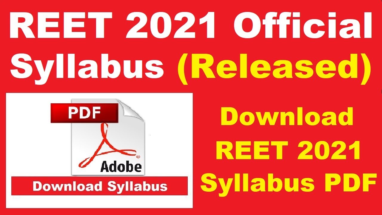 REET 2021 Official Syllabus (Released) - Know How to Check and Download REET  2021 Syllabus