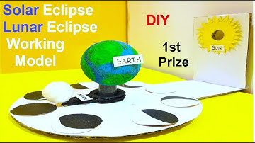 solar and lunar eclipse 3D working model  making | DIY howtofunda | science project