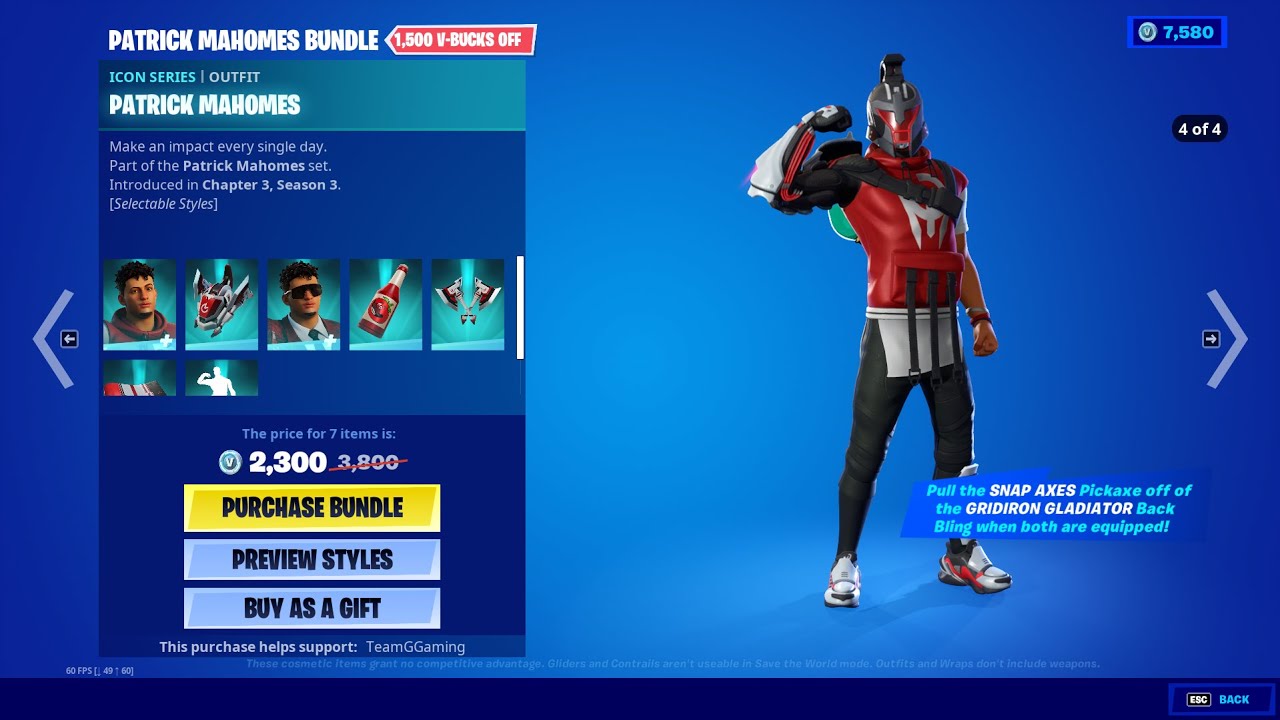 Fortnite Item Shop 8/24/2022 NEW PATRICK MAHOMES BUNDLE