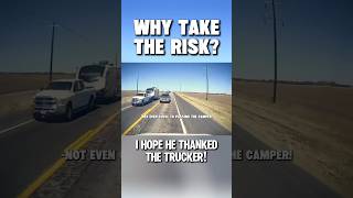 I hope he thanked the semi truck driver. #trucking #trucker #pass #pickuptruck