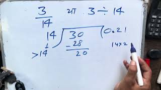 3/14 | 3 divided by 14 | How to divide | Division