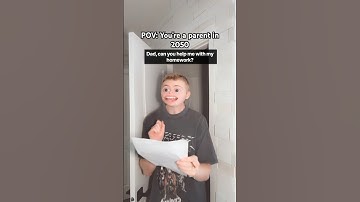 Dad Helps Son With Homework