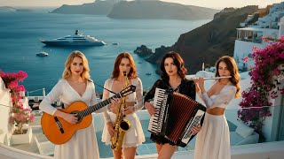 A Breathtaking Santorini Harbor | Luxury Flamenco Guitar, Sax, Accordion & Flute