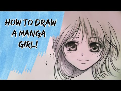 How to draw a Manga girl - YouTube