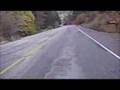 Bicycle ride downhill FAST loaded touring bike