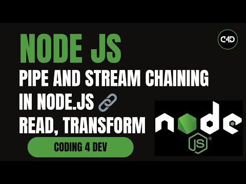 Pipe and Stream Chaining in Node.js 🔗 | Read, Transform & Write Like a Pro! | #19