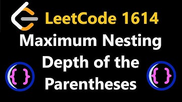 Maximum Nesting Depth of the Parentheses - Leetcode 1614 - Python