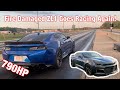 Fire Damaged Chevrolet Camaro ZL1 Goes Drag Racing! 1300HP C7 Z06 Corvette Makes an Appearance!