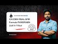 CA/CMA FINAL AFM "FORMULA - PANORAMA" [MUST WATCH BEFORE EXAMS]