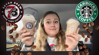 ☕️ Starbucks VS ☕️ 7Brew... Which One Is Better 🤔 #coffee #starbucks #vs #taste