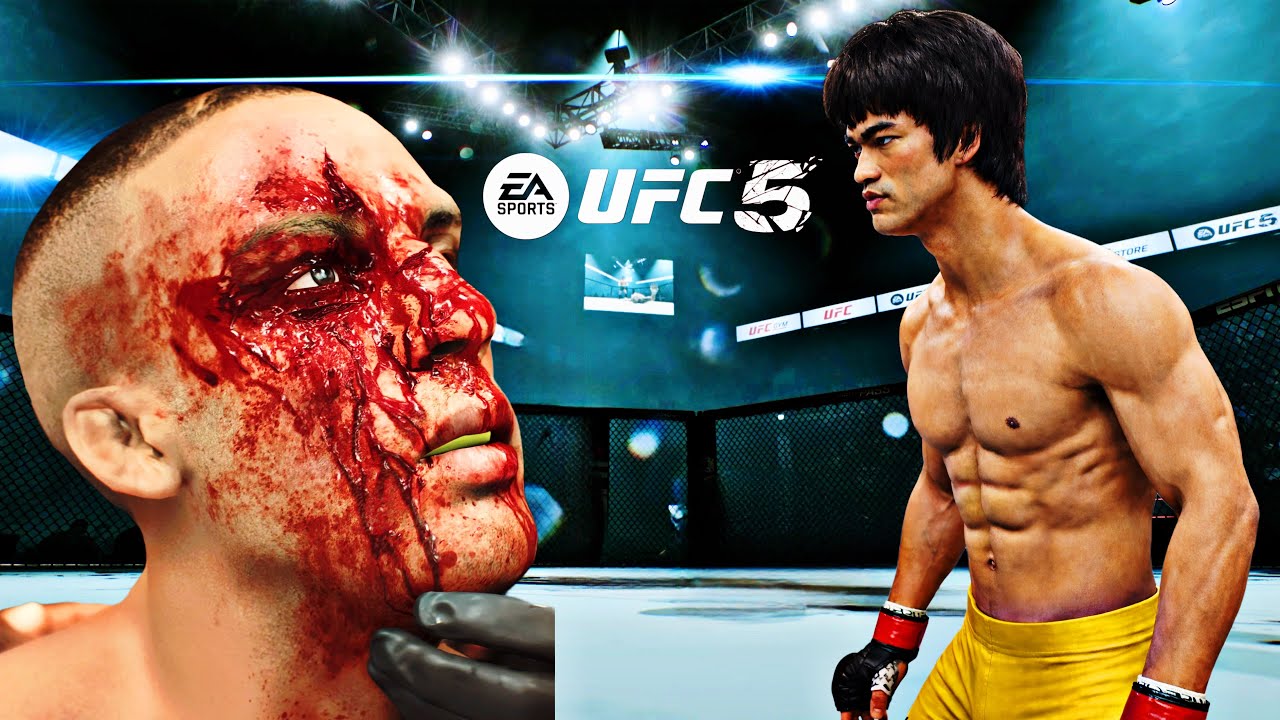 Брюс Ли 🐉 против Эдсона Барбозы ⚡ | Скорость, удары и хаос | EA SPORTS UFC 5 | Нокауты Брюса Ли