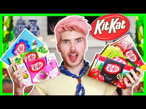 trying-crazy-japanese-kit-kat-flavors!