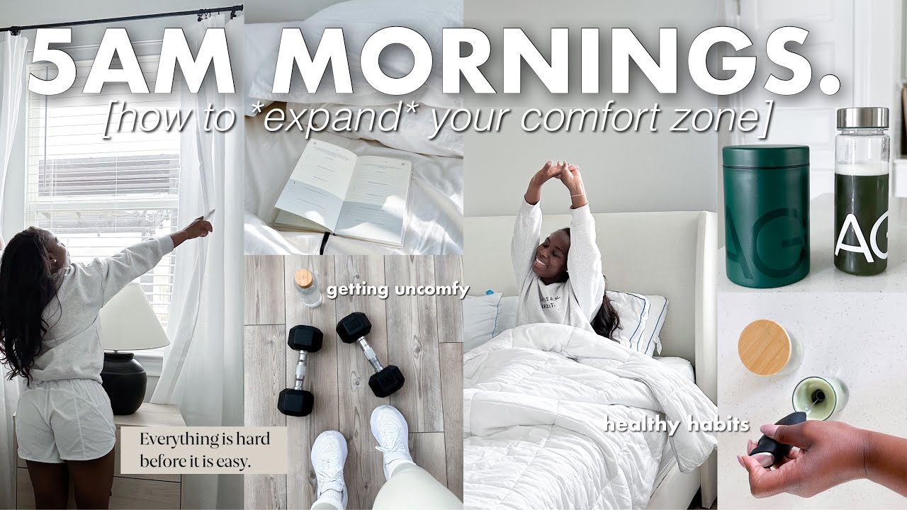 5AM MORNING ROUTINE ☀️ how to *expand* your COMFORT ZONE, be CONSISTENT & build DISCIPLINED HABITS