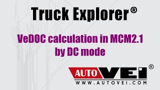 VeDOC calculation in SFTP Euro 6 Mercedes truck by DC mode