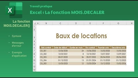 Maitriser la fonction MOIS.DECALER dans Excel : Pas à pas