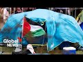 Gaza protests mcgill demonstrators confronted by proisrael counterprotest