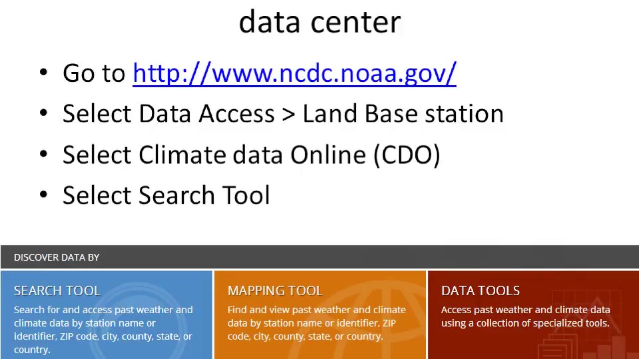 Accessing climate data from NOAA data center