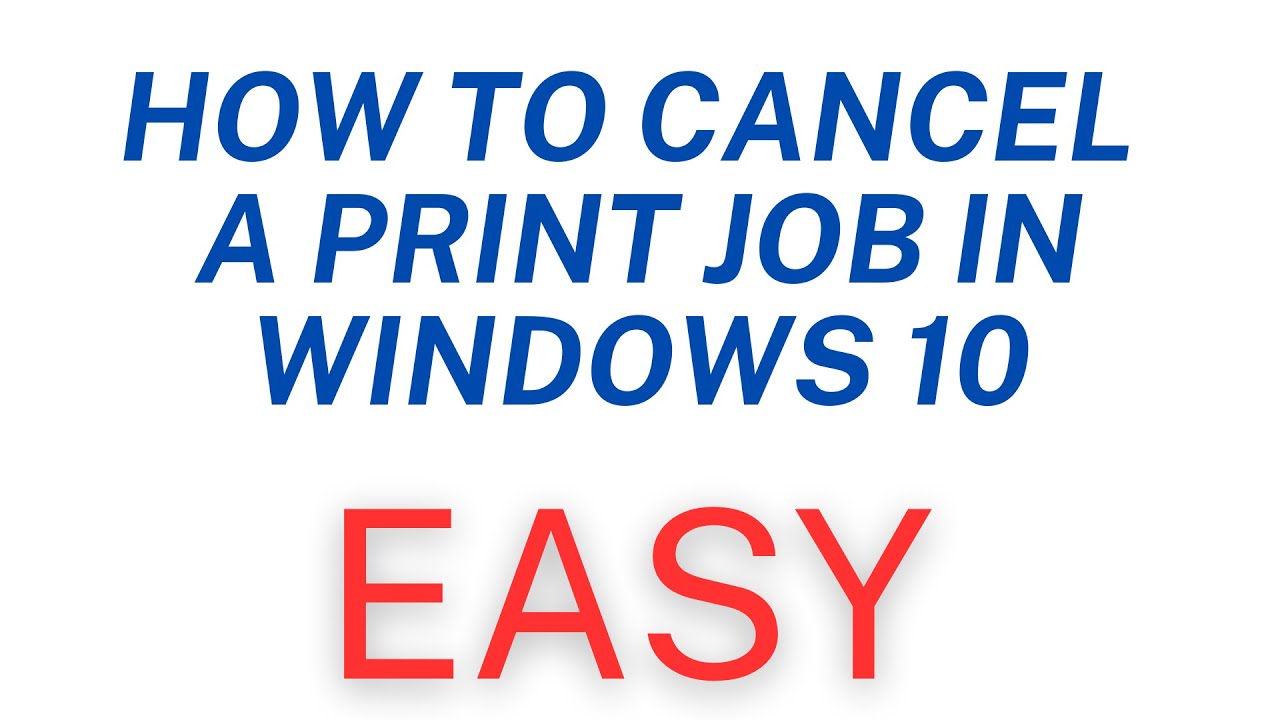 How to cancel a print job in Windows 10