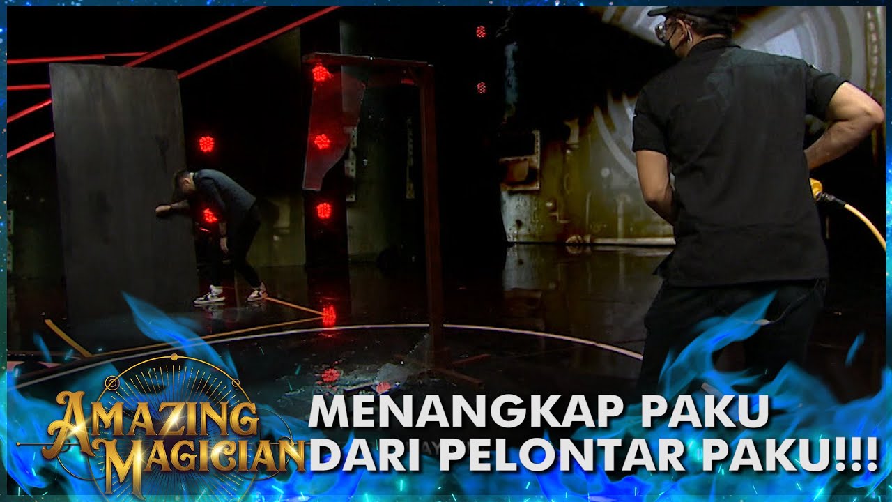 HAMPIR TERTEMBAK! DEMIAN PANIK DI NAIL GUN CHALLENGE | AMAZING MAGICIAN GTV