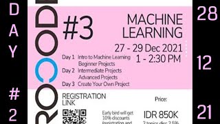 ProCodeCG Coding Camp End 2021 - Machine Learning & White Hacking - Day #2 - 28 Dec 2021