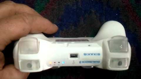 White Dualshock 3 Controller w Blue Leds and Rapid fire Mod
