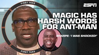 Thumbnail for Magic Johnson was HIGHLY AGITATED by Ant-Man's MJ comments 👀 - Shannon Sharpe | First Take