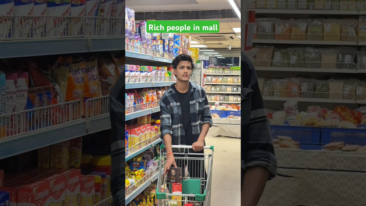 Rich vs middle class people in mall | 