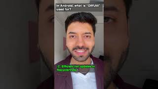 DiffUtil in Android⚡Efficient RecyclerView Updates | Interview #shorts #android #shorts #interview