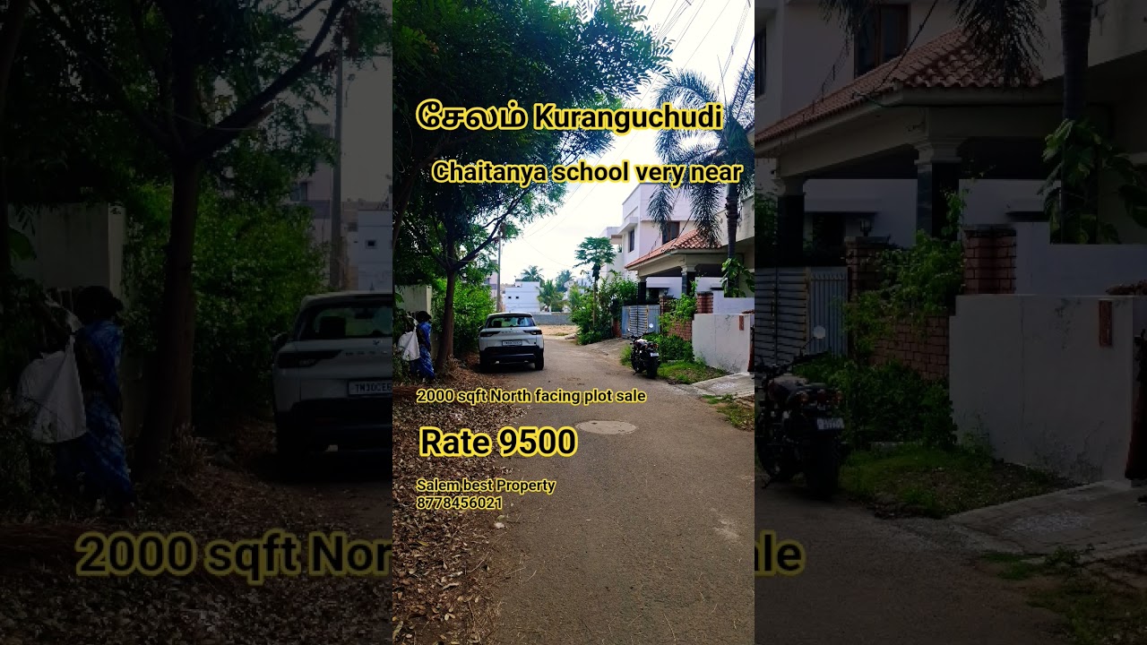 Salem Kuranguchudi Chaitanya school very near 2000 sqft plot for sale