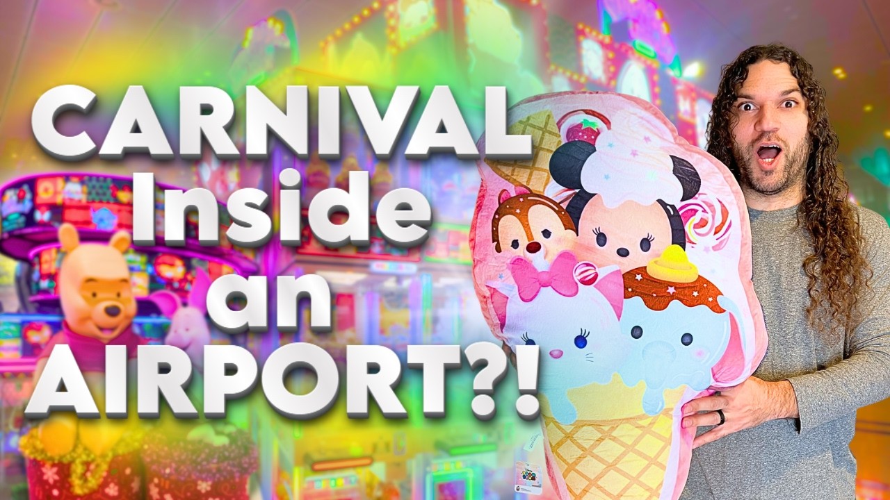 Disney Carnival INSIDE Singapore Airport (We Won BIG)!