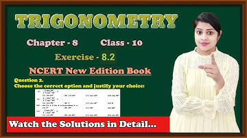 Class 10 Ex 8.2 Q 2 Maths Chapter 8 Trigonometry CBSE New NCERT Book Green Board Mkr