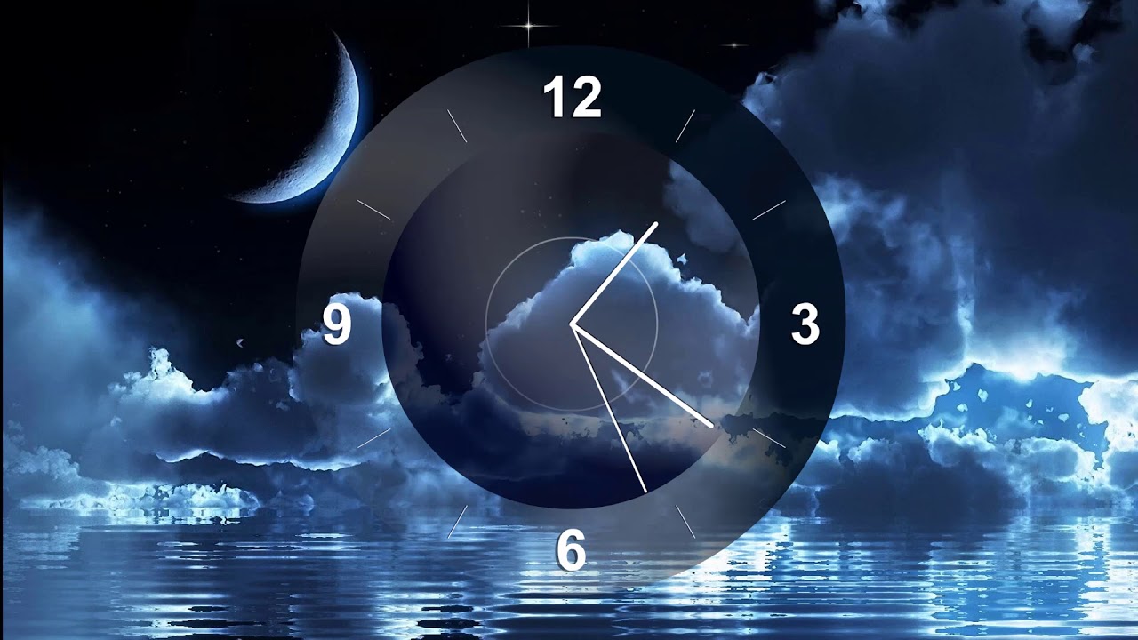 Заставка лунные часы - YouTube